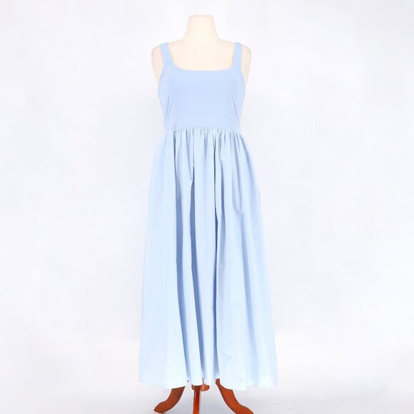 SOPHIE RUE Square Neck A-Line Tank Midi Dress in Baby Blue Size L - Picture 3 of 8